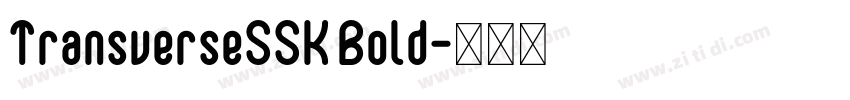 TransverseSSK Bold字体转换